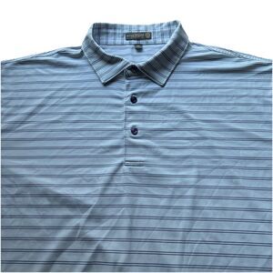Peter Millar Summer Comfort Men’s XL Striped Performance Short Sleeve Golf Polo